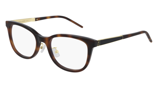 Saint Laurent Optical Frame Woman Havana Gold Transparent