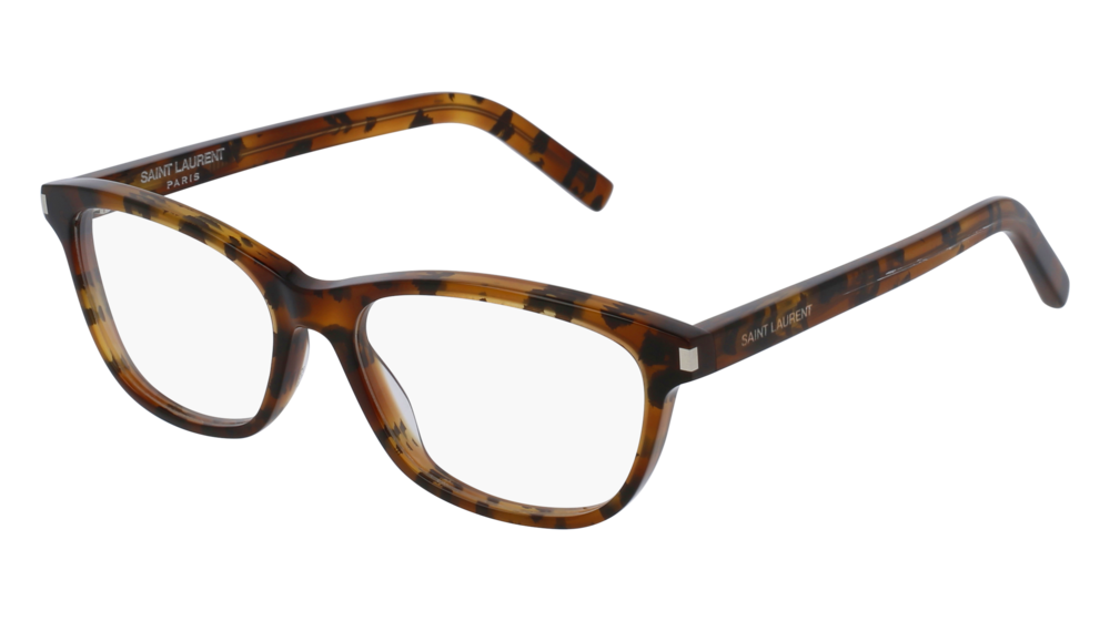 Saint Laurent Optical Frame Woman Havana Havana Transparent