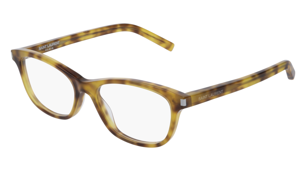 Saint Laurent Optical Frame Woman Havana Havana Transparent