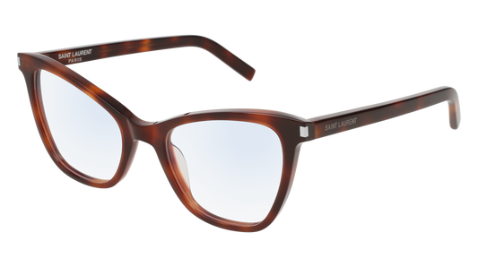 Saint Laurent Optical Frame Woman Havana Havana Transparent