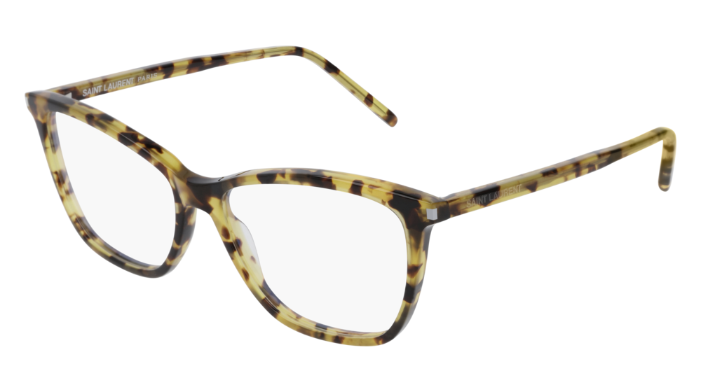 Saint Laurent Optical Frame Woman Havana Havana Transparent