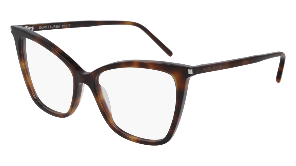 Saint Laurent Optical Frame Woman Havana Havana Transparent