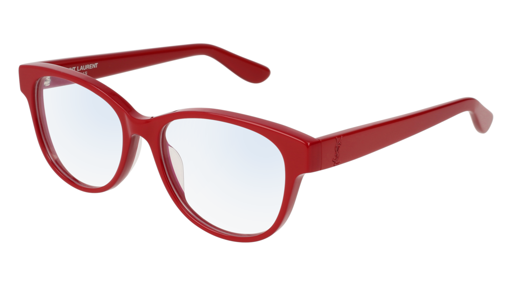 Saint Laurent Optical Frame Woman Red Red Transparent