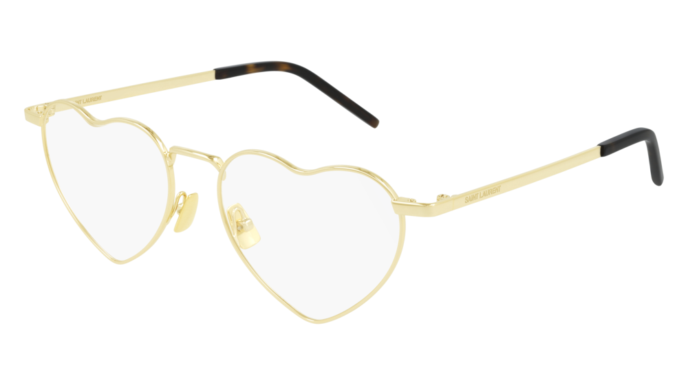 Saint Laurent Optical Frame Woman Gold Gold Transparent