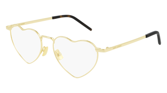 Saint Laurent Optical Frame Woman Gold Gold Transparent