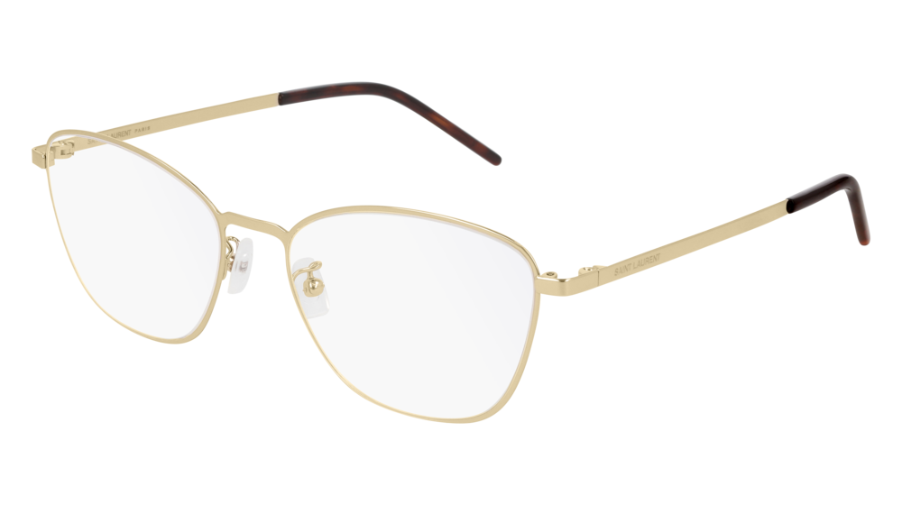 Saint Laurent Optical Frame Woman Gold Gold Transparent