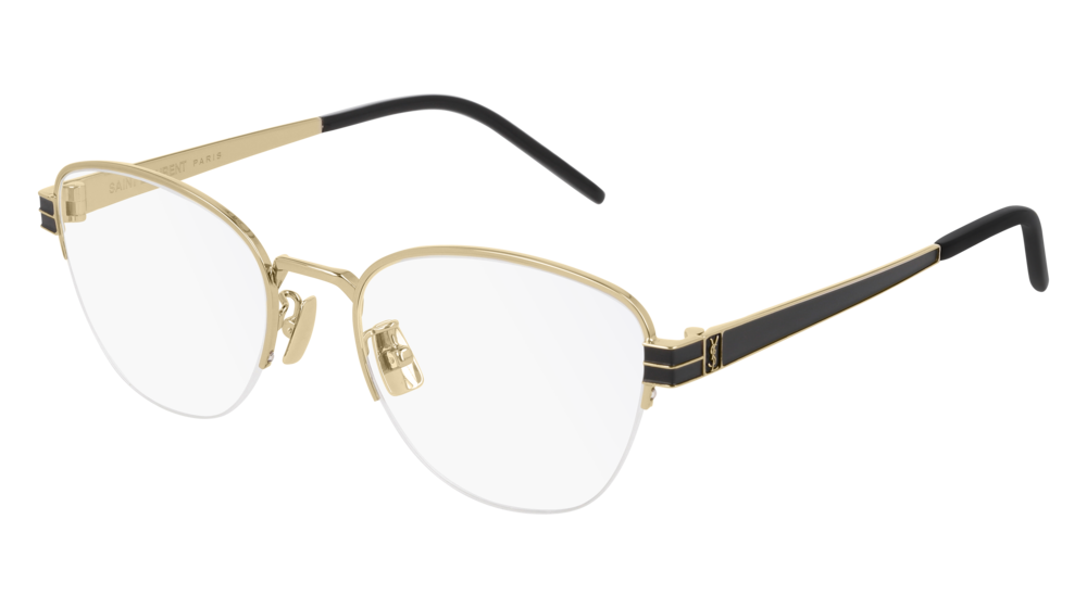 Saint Laurent Optical Frame Woman Gold Gold Transparent