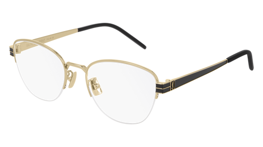 Saint Laurent Optical Frame Woman Gold Gold Transparent