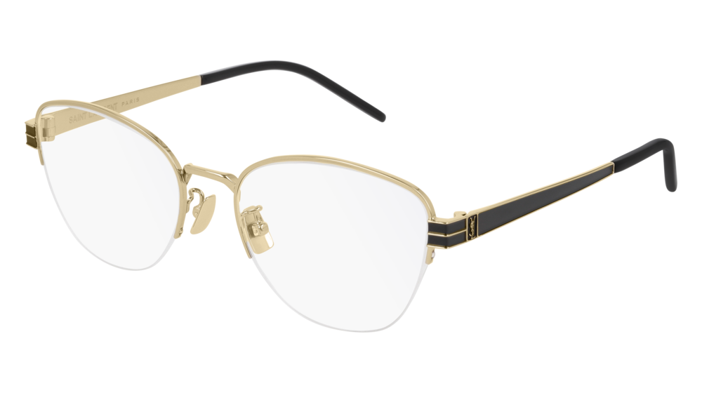 Saint Laurent Optical Frame Woman Gold Gold Transparent