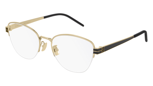 Saint Laurent Optical Frame Woman Gold Gold Transparent