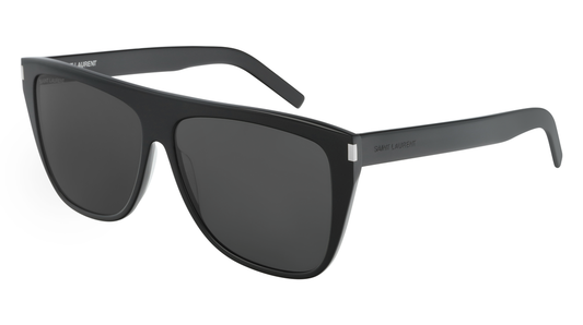 Saint Laurent Sunglass Man Black Black Grey