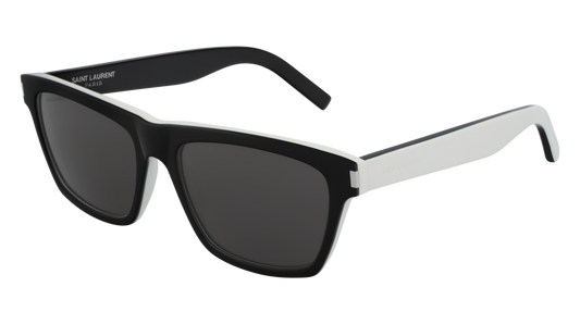 Saint Laurent Sunglass Man Black White Grey