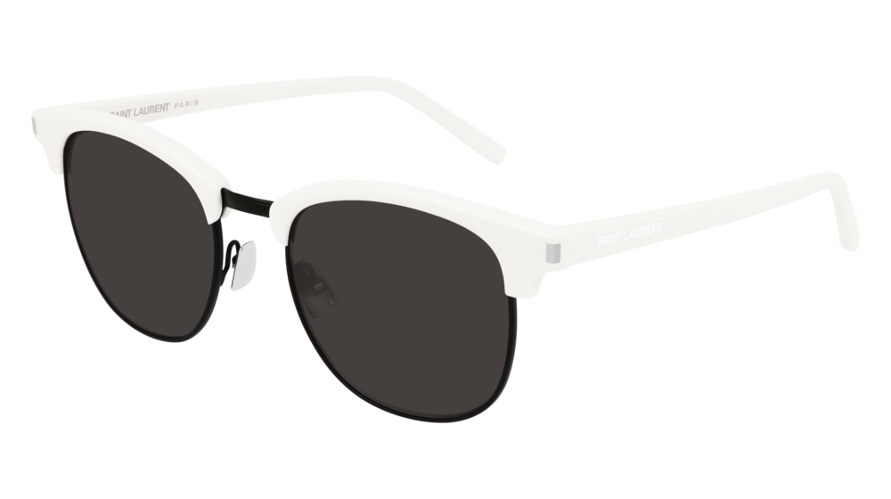 Saint Laurent Sunglass Man Ivory Ivory Black