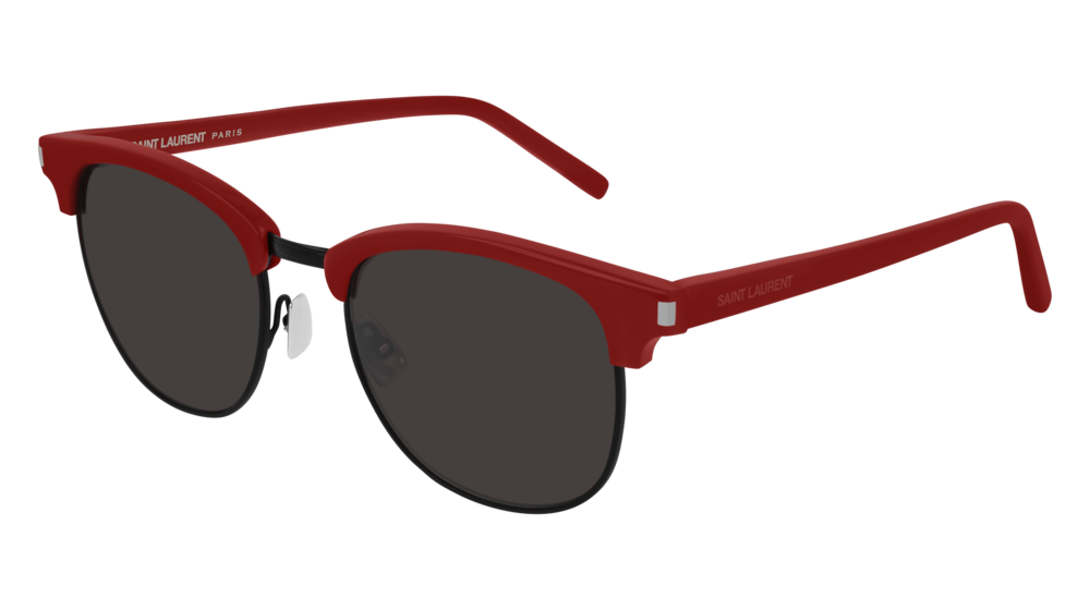 Saint Laurent Sunglass Man Red Red Black