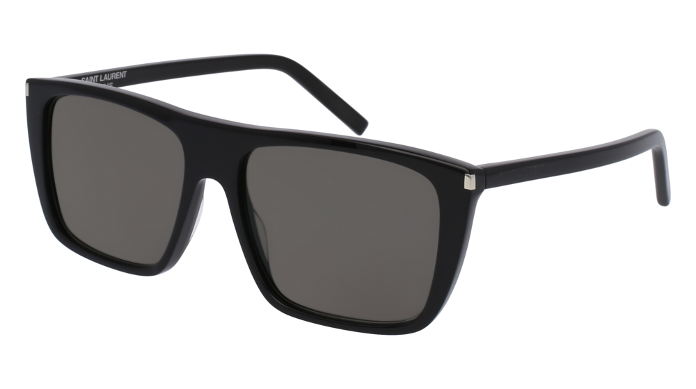 Saint Laurent Sunglass Man Black Black Grey