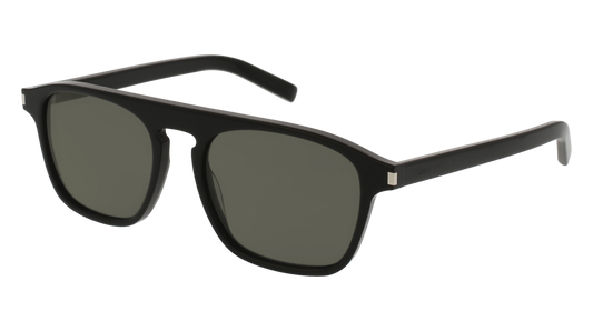 Saint Laurent Sunglass Man Black Black Grey