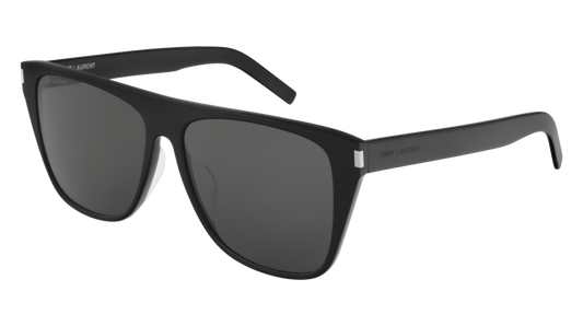 Saint Laurent Sunglass Man Black Black Grey