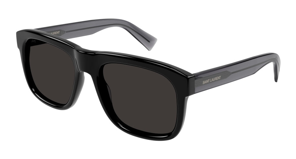 Saint Laurent Sunglass Man Black Grey Black