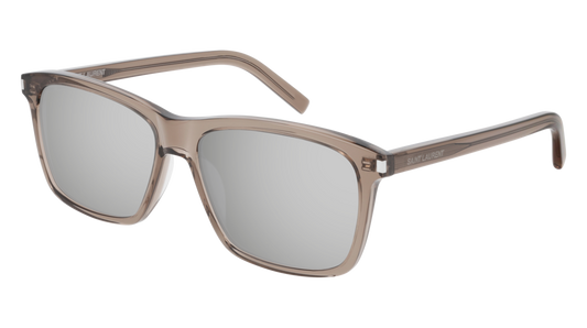 Saint Laurent Sunglass Man Brown Brown Silver