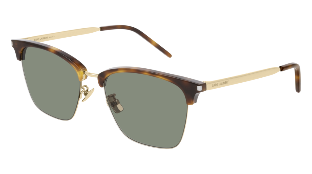 Saint Laurent Sunglass Man Havana Gold Green