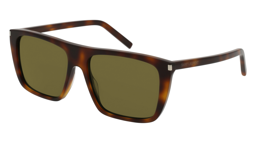 Saint Laurent Sunglass Man Havana Havana Green