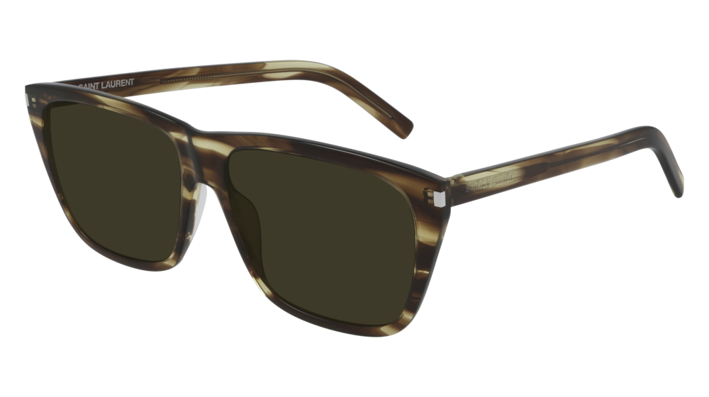 Saint Laurent Sunglass Man Havana Havana Green