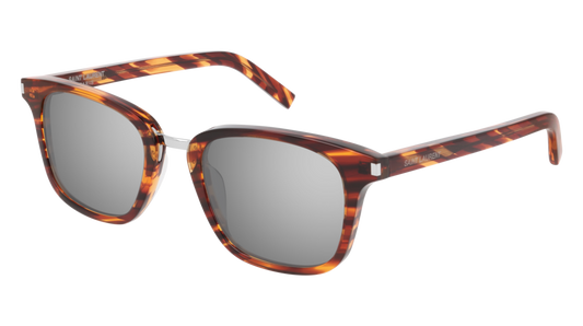 Saint Laurent Sunglass Man Havana Havana Silver