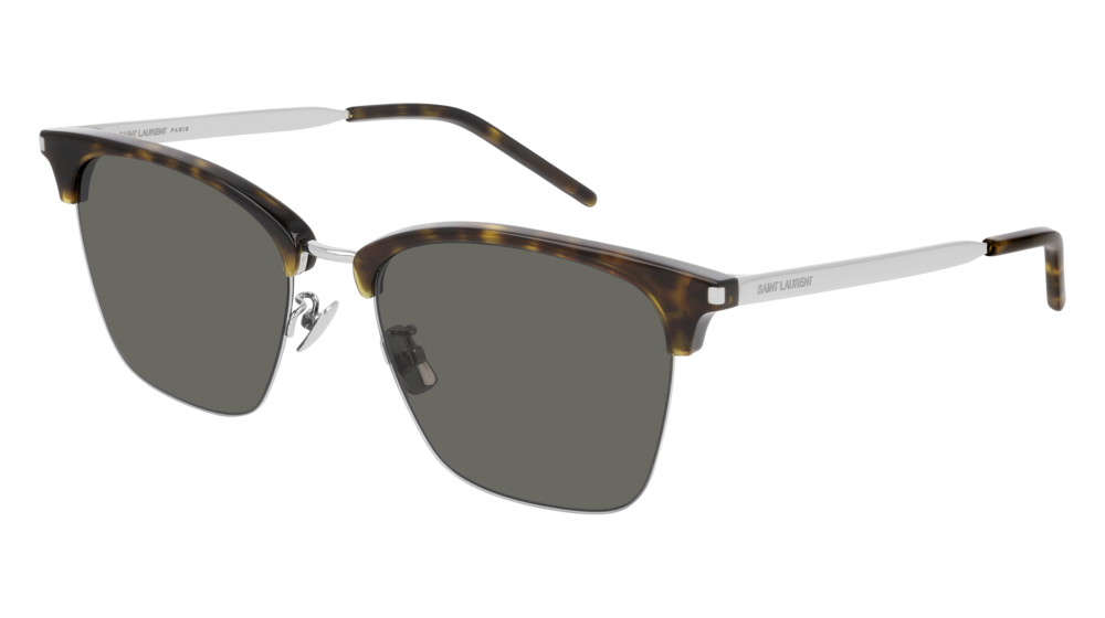 Saint Laurent Sunglass Man Havana Silver Grey