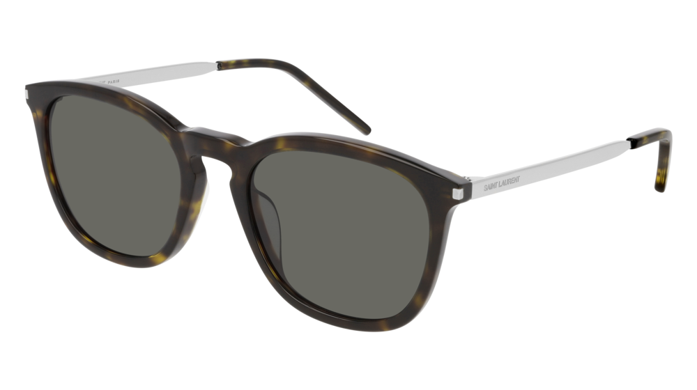 Saint Laurent Sunglass Man Havana Silver Grey