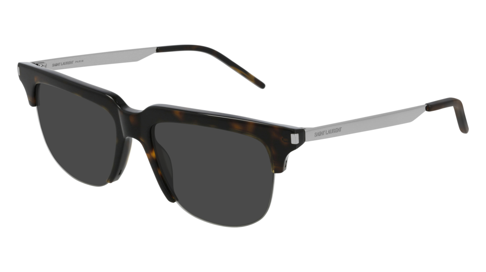 Saint Laurent Sunglass Man Havana Silver Grey