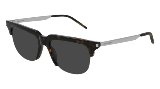 Saint Laurent Sunglass Man Havana Silver Grey