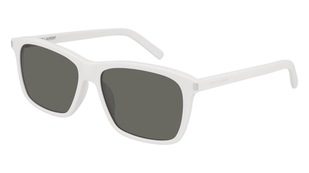 Saint Laurent Sunglass Man Ivory Ivory Grey