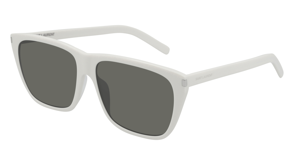 Saint Laurent Sunglass Man Ivory Ivory Grey