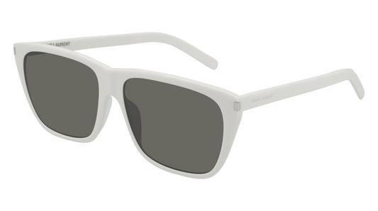 Saint Laurent Sunglass Man Ivory Ivory Grey