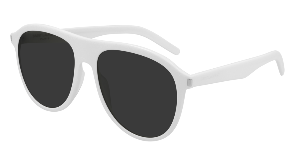 Saint Laurent Sunglass Man Ivory Ivory Grey