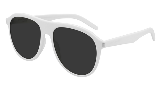 Saint Laurent Sunglass Man Ivory Ivory Grey