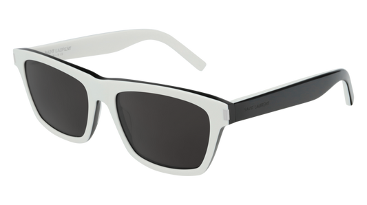 Saint Laurent Sunglass Man White Black Grey