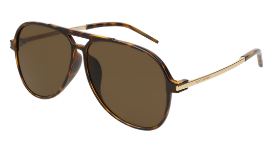 Saint Laurent Sunglass Man Havana Gold Brown