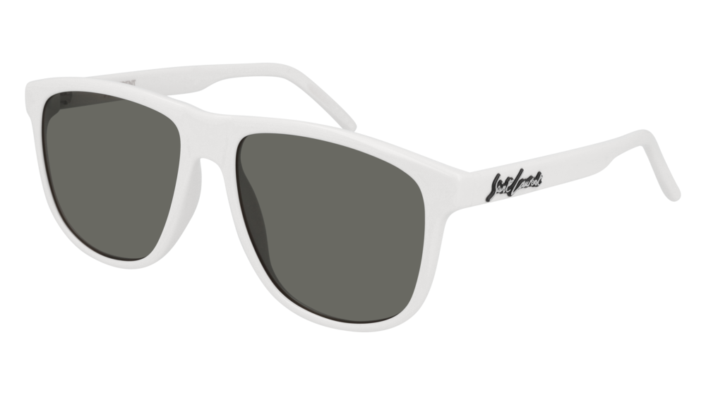 Saint Laurent Sunglass Man Ivory Ivory Grey