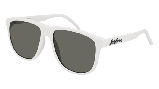 Saint Laurent Sunglass Man Ivory Ivory Grey