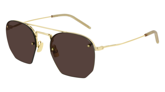 Saint Laurent Sunglass Man Gold Gold Brown