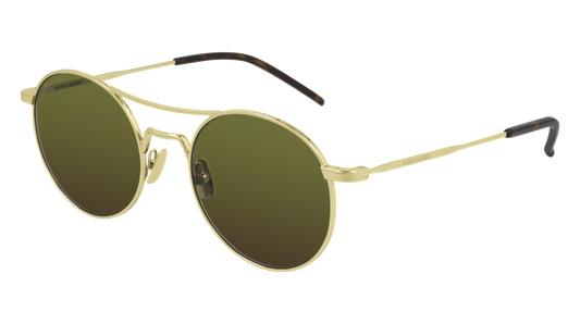 Saint Laurent Sunglass Man Gold Gold Green