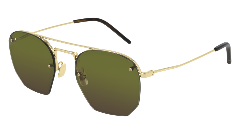 Saint Laurent Sunglass Man Gold Gold Green