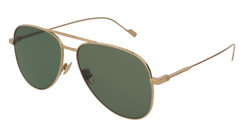 Saint Laurent Sunglass Man Gold Gold Green