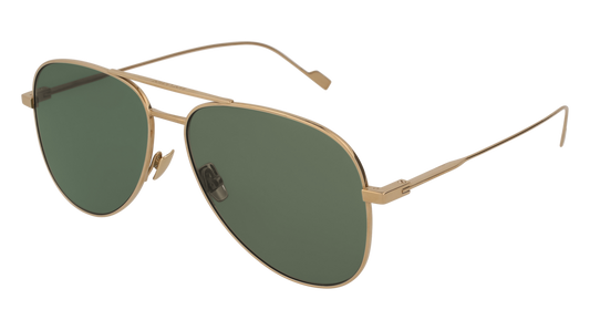 Saint Laurent Sunglass Man Gold Gold Green