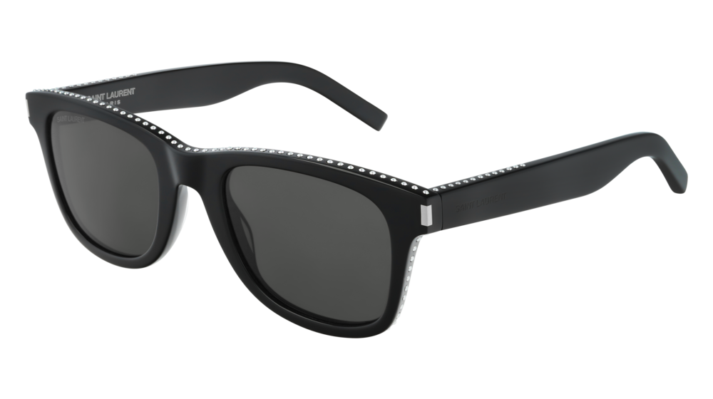 Saint Laurent Sunglass Unisex Black Black Grey