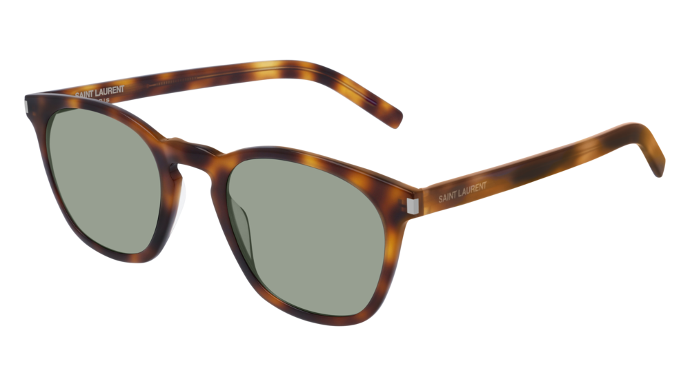 Saint Laurent Sunglass Unisex Havana Havana Green