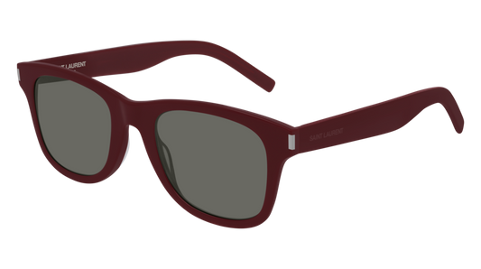 Saint Laurent Sunglass Unisex Red Burgundy Grey