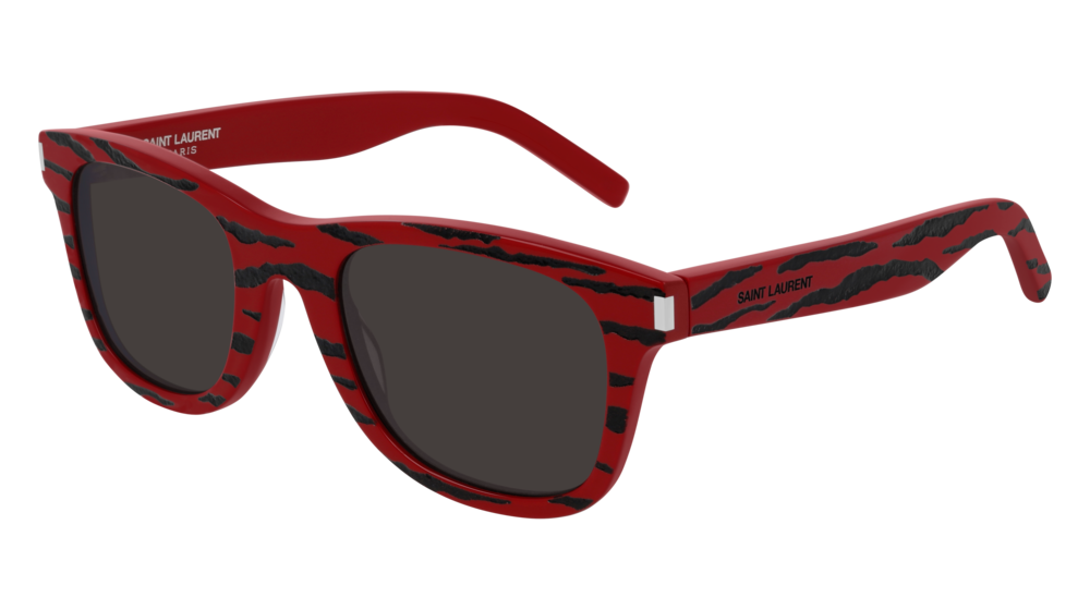 Saint Laurent Sunglass Unisex Red Red Black