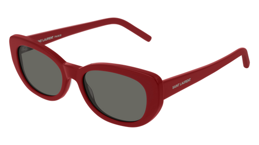 Saint Laurent Sunglass Unisex Red Red Grey